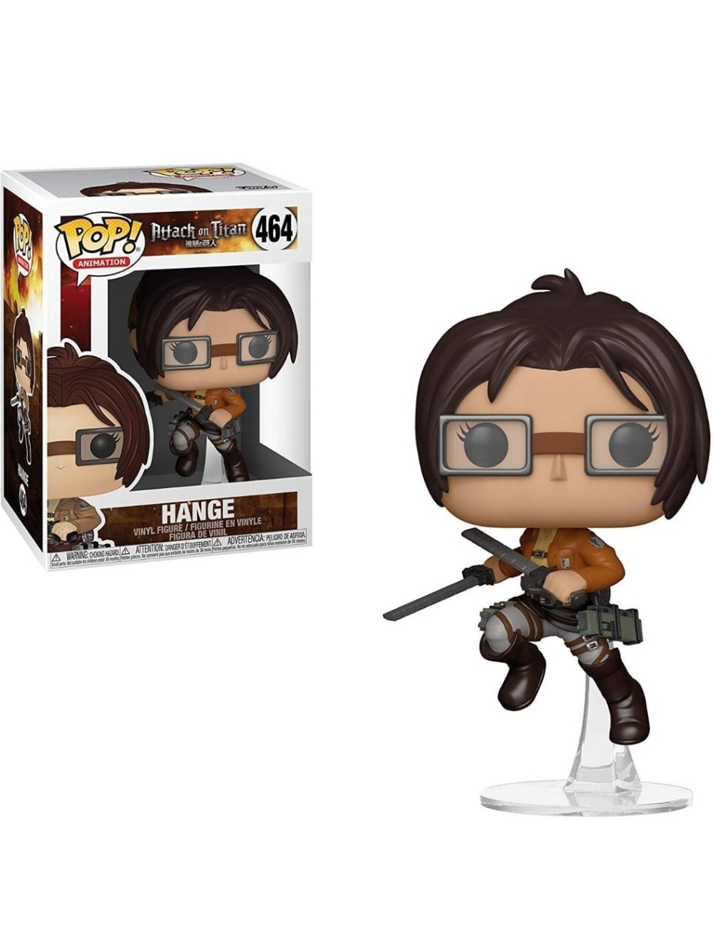 Funko Pop! Animation #464 Hange (Attack on Titan) Vinyl Figure - Brown & Tan